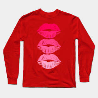 Hot Pink Lips Long Sleeve T-Shirt