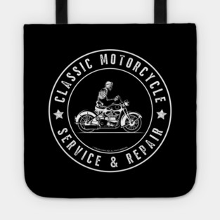 Classic Motorcycle Service & Repair Skeleton Side Tote