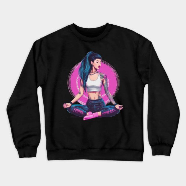 Transcendental Meditation Crewneck Sweatshirt by animegirlnft