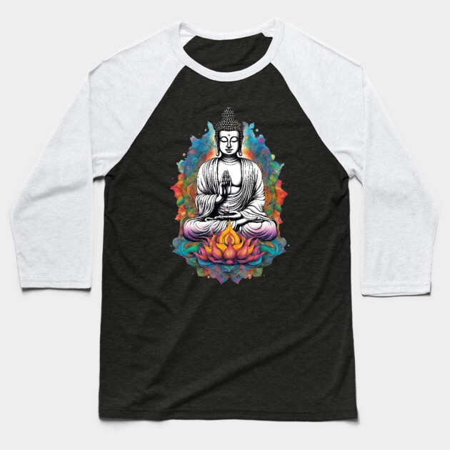 Theravada Buddhism Baseball T-Shirt by animegirlnft