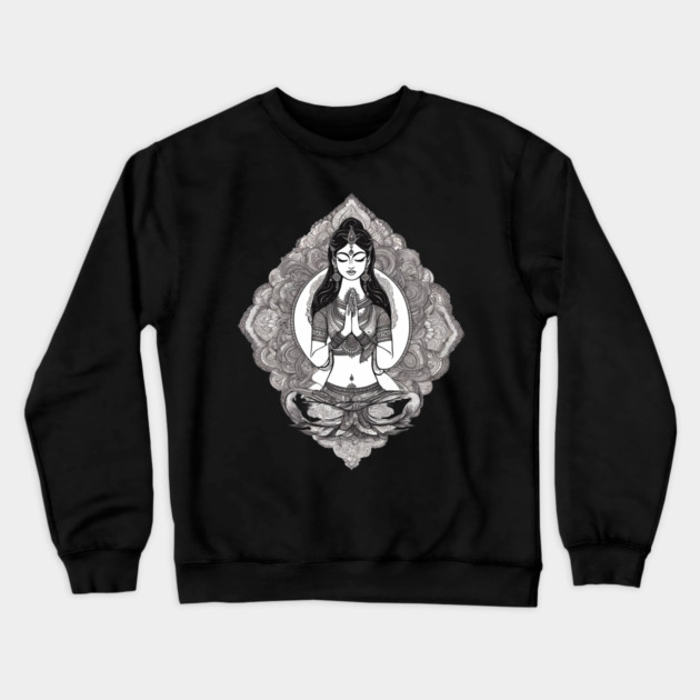Vipassana Meditation Crewneck Sweatshirt by animegirlnft