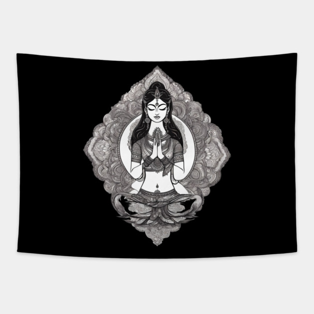 Vipassana Meditation Tapestry by animegirlnft