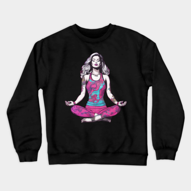 Sleep Meditation Crewneck Sweatshirt by animegirlnft