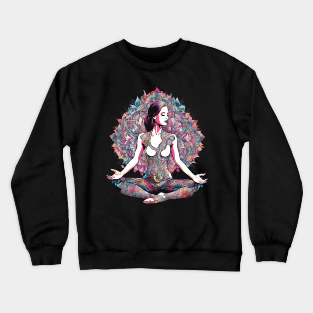 Vinyasa Yoga Crewneck Sweatshirt by animegirlnft