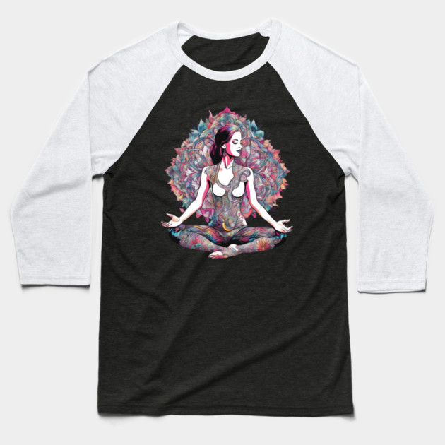 Vinyasa Yoga Baseball T-Shirt by animegirlnft