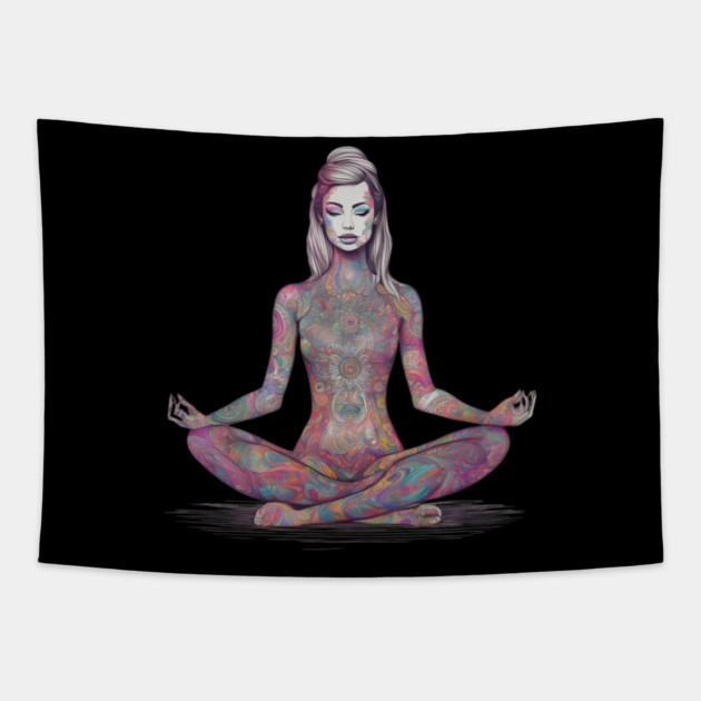 Mindfulness Meditation Tapestry by animegirlnft