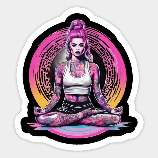 Restorative Yoga Sticker by animegirlnft