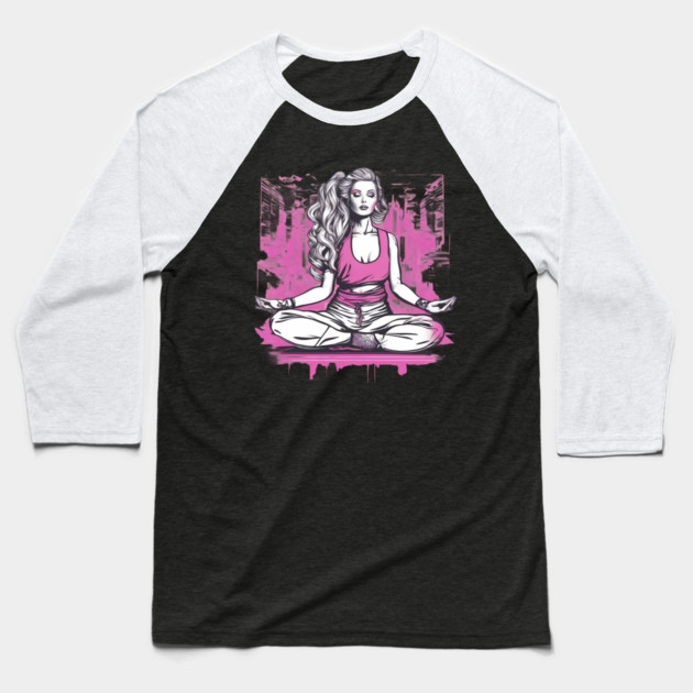 Yoga Nidra Baseball T-Shirt by animegirlnft