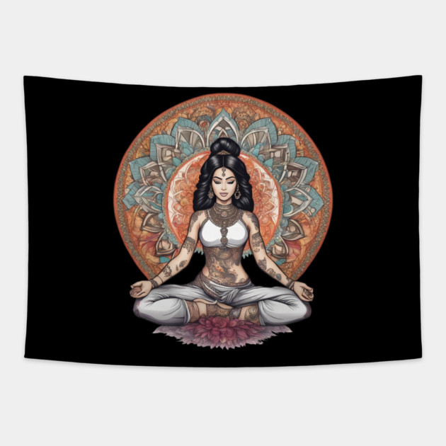 Yin Yoga Tapestry by animegirlnft