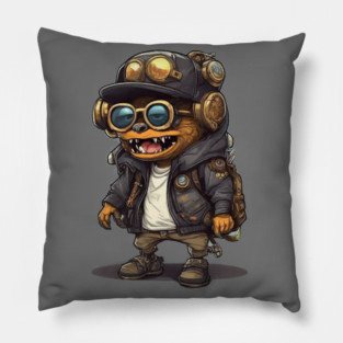 Cute steam punk Monster Pillow