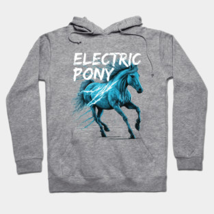 Blue Electric Pony Hoodie