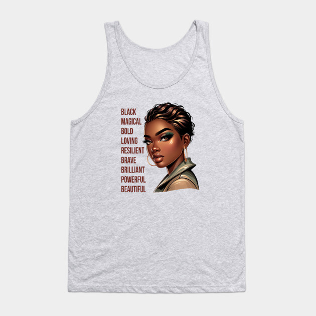Beautiful Black Woman Tank Top by UrbanLifeApparel