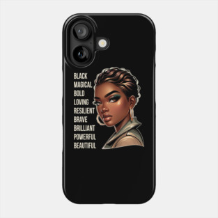 Beautiful Powerful Black Woman Phone Case