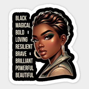 Beautiful Powerful Black Woman Magnet