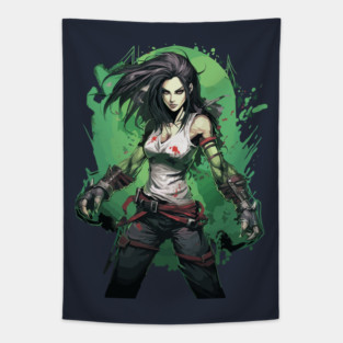 The Monster Anime Girl Tapestry