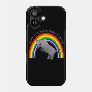 Real unicorns have curves Phone Case