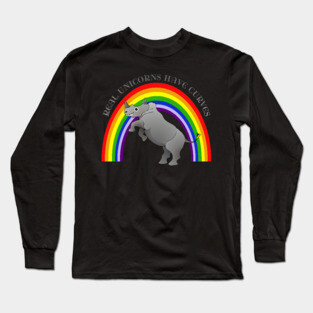 Real unicorns have curves Long Sleeve T-Shirt