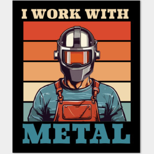 Western Welder Retro Themed Gift Posters and Art