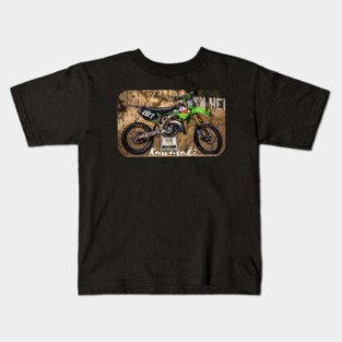 KAWASAKI DIRT BIKE MOTO CROSS Kids T-Shirt