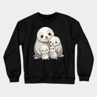 Cute Seal Family Crewneck Sweatshirt