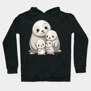 Cute Seal Family Hoodie