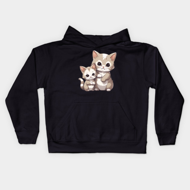 Kawaii Kitten Kids Hoodie by animegirlnft