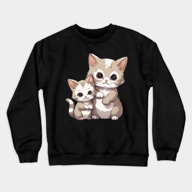 Kawaii Kitten Crewneck Sweatshirt by animegirlnft