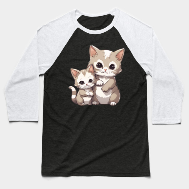 Kawaii Kitten Baseball T-Shirt by animegirlnft