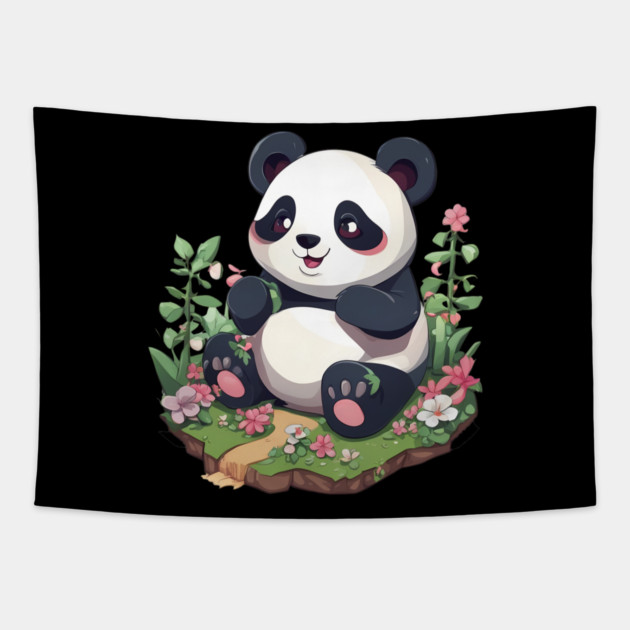 Fat Panda Tapestry by animegirlnft