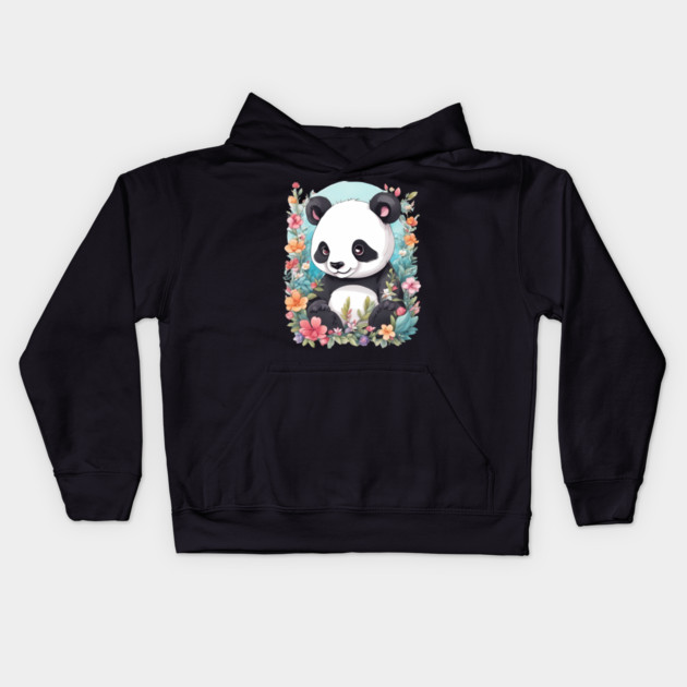 Cuta Panda Kids Hoodie by animegirlnft