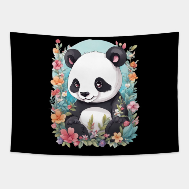 Cuta Panda Tapestry by animegirlnft