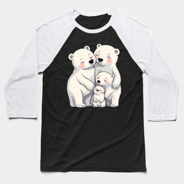 Bear Family Baseball T-Shirt by animegirlnft