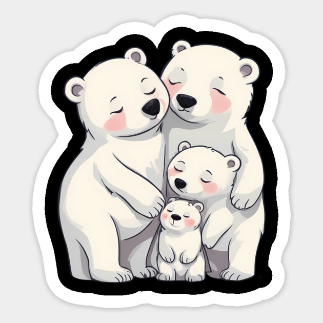 Bear Family Sticker by animegirlnft