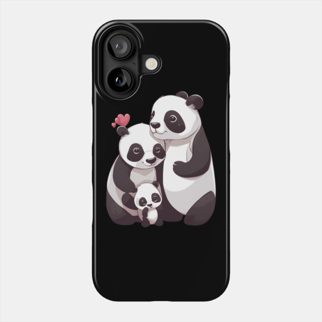 Panda Family Phone Case by animegirlnft