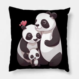 Panda Family Pillow