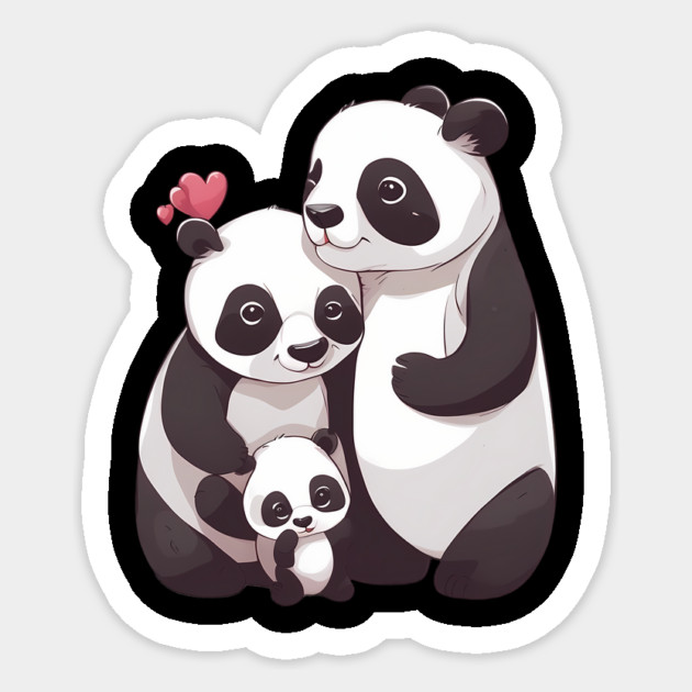 Panda Family Sticker by animegirlnft