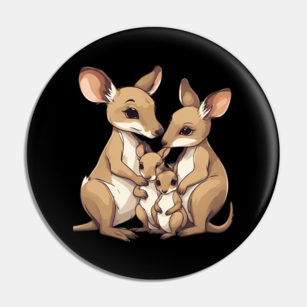 Kangaroo Family Pin by animegirlnft
