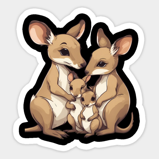 Kangaroo Family Magnet by animegirlnft