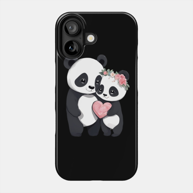 Love Panda Phone Case by animegirlnft