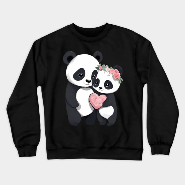 Love Panda Crewneck Sweatshirt by animegirlnft