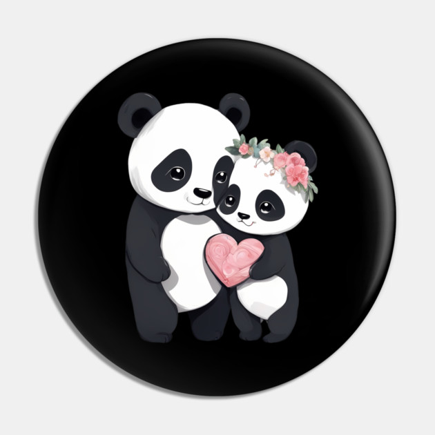 Love Panda Pin by animegirlnft