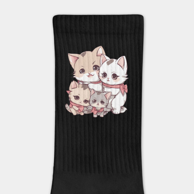 Kawaii Cat Family by animegirlnft