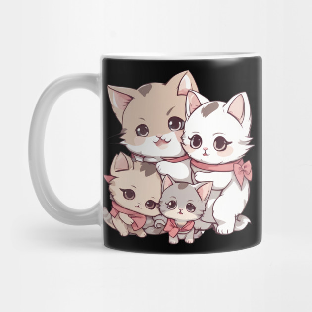 Kawaii Cat Family by animegirlnft