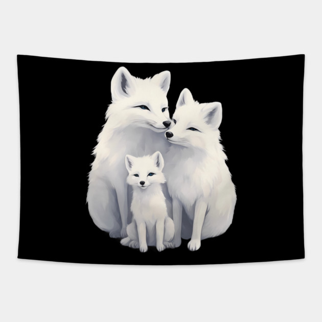 Fox Family Tapestry by animegirlnft