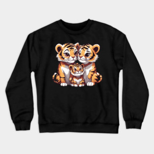 Cute Tiger Family Crewneck Sweatshirt