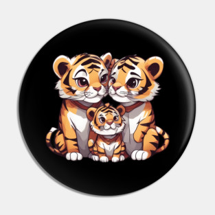 Cute Tiger Family Pin