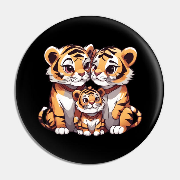 Cute Tiger Family Pin by animegirlnft