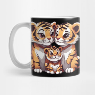 Cute Tiger Family Mug