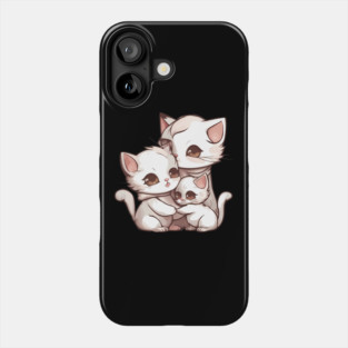 Kawaii Kitty Family Phone Case