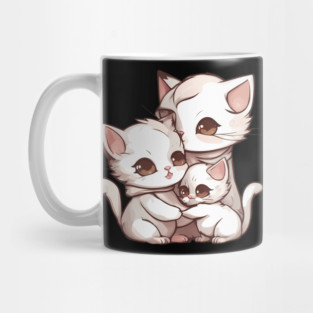 Kawaii Kitty Family Mug